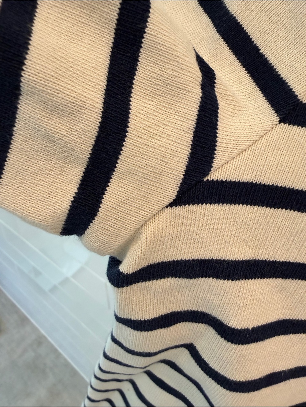Sezane COLETTE MARINIÈRE Top in Ecru and Navy Stripes - Picture 5 of 10